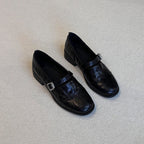 Damen Elegante Mokassins mit dekorativem Riemchen