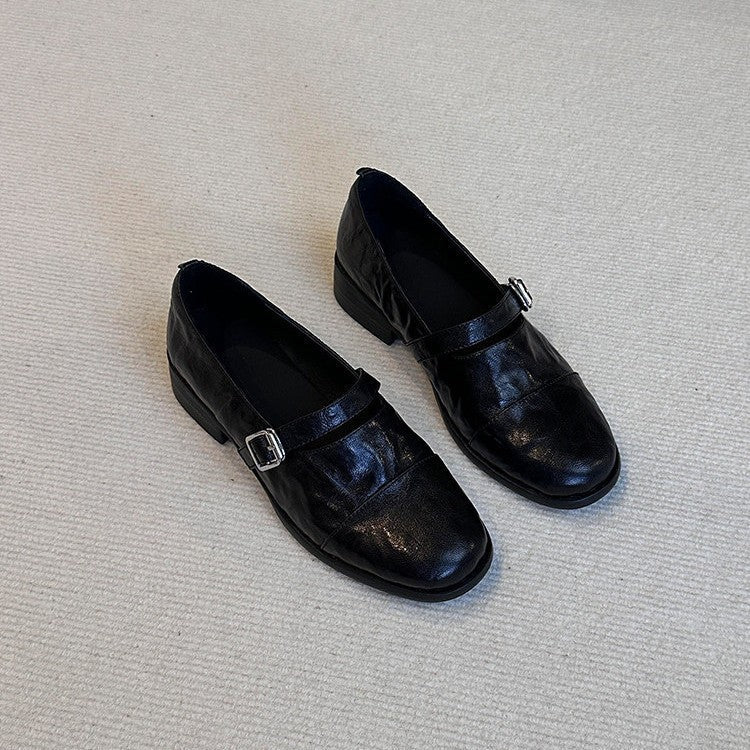 Damen Elegante Mokassins mit dekorativem Riemchen