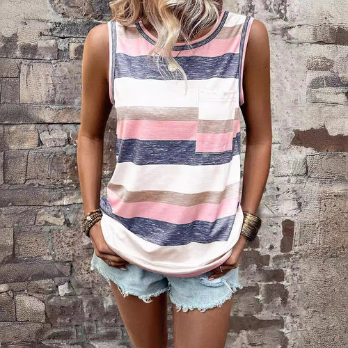 Damen Gestreiftes Freizeittop R&B