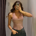 Damen Body mit eleganter Spitzenverzierung R&B