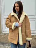 Damen Oversized Kunstfelljacke im lässigen Schnitt R&B