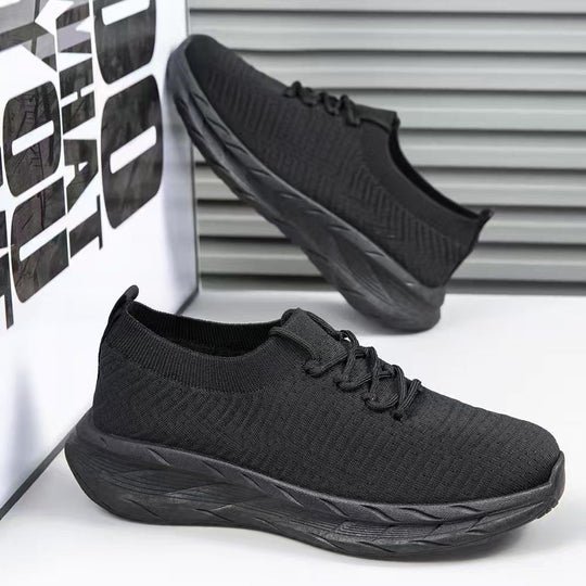 Damen Slip-On Laufschuhe mit flexiblem Strickoberteil und rutschfester Sohle R&B