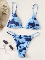 Damen Triangel-Bikini-Set mit raffiniertem Batikdesign R&B