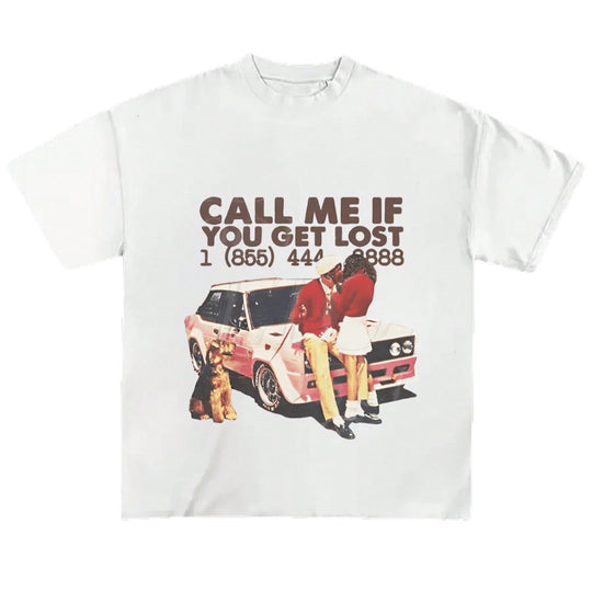 Damen Grafik T-Shirt mit nostalgischem Auto-Design und frechem Schriftzug R&B