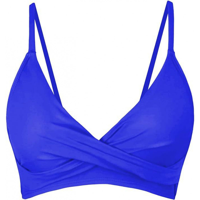 Damen Sportliches Bikini-Oberteil mit Wickel-Design R&B