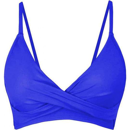 Damen Sportliches Bikini-Oberteil mit Wickel-Design R&B