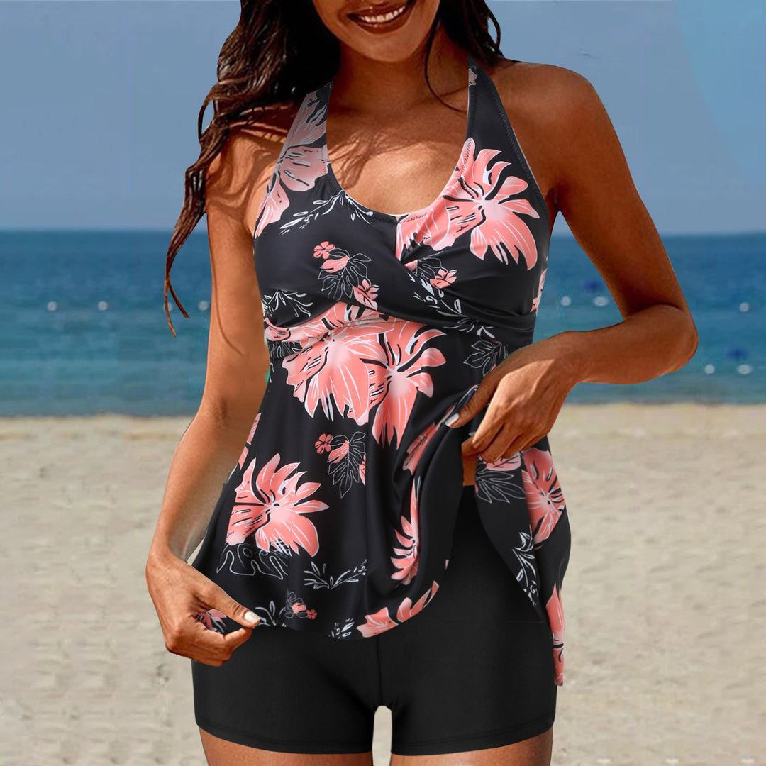 Damen Tankini-Set mit Hohe Taille und Sportlichem Flair R&B