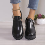 Damen Chunky Heels mit trendiger Schnalle und rutschfester Sohle R&B