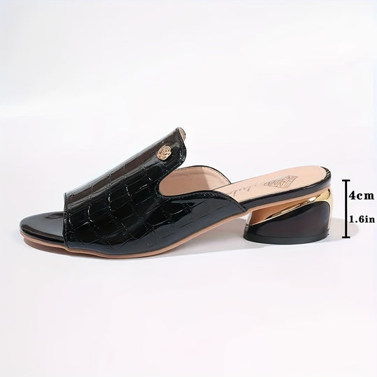 Damen elegante Sling-Back-Pantoletten mit schimmerndem Akzent R&B