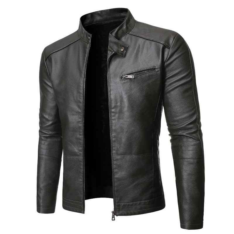Herren jacke mit stylishem Stehkragen und praktischen Reißverschlusstaschen R&B