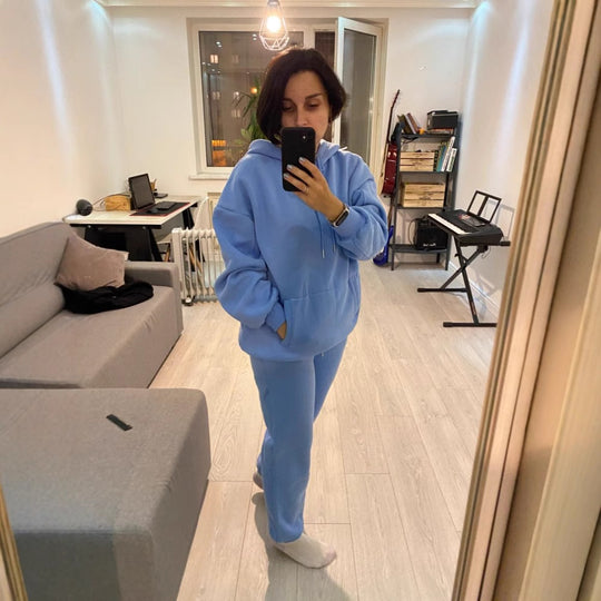 Damen lässiges Hoodie und Jogginghose Set R&B