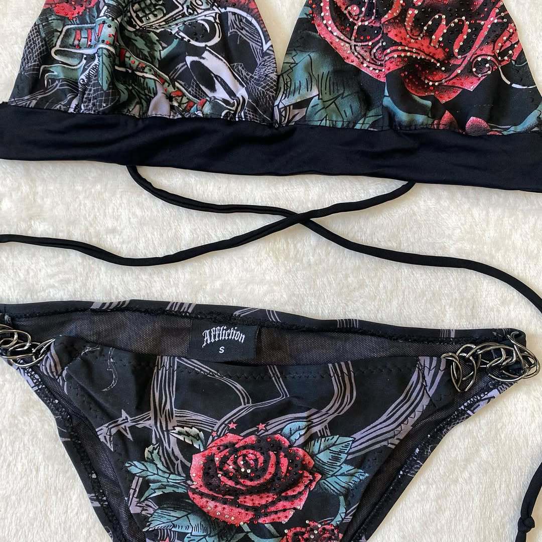 Damen Bikini-Set mit einzigartigem grafischem Design R&B