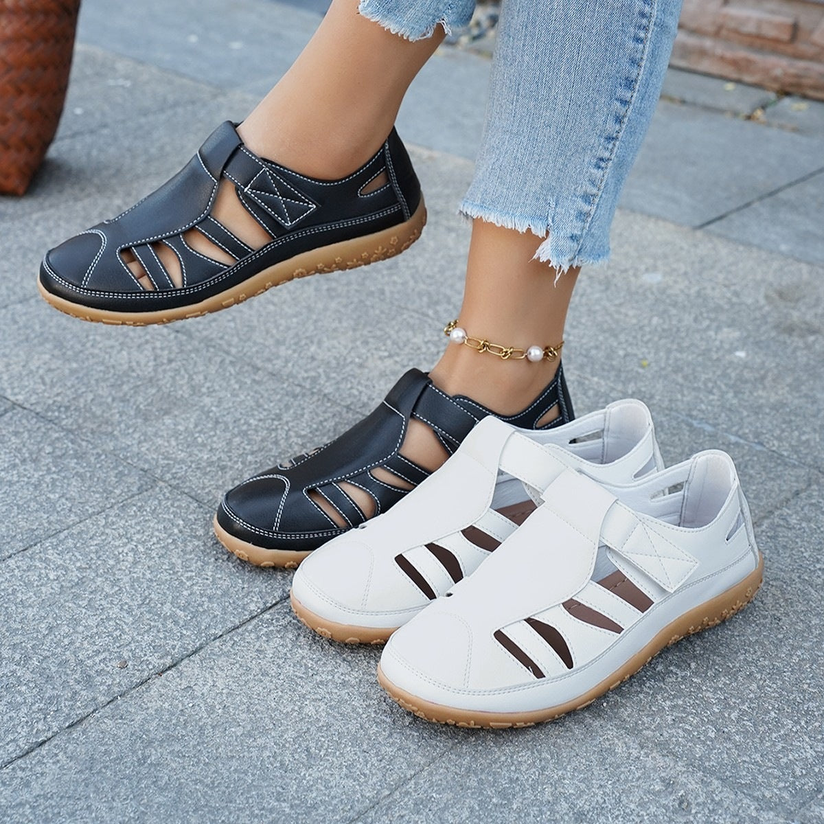 Damen Sportliche Sandalen mit atmungsaktivem Obermaterial R&B