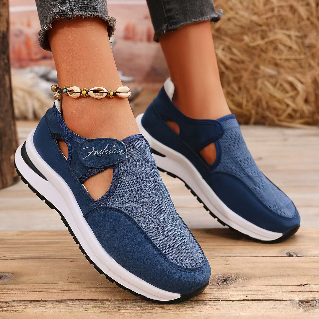 Damen Bequeme Slip-On Sneakers mit elastischem Riemen und innovativem Design R&B