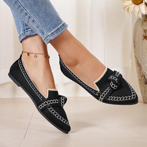 Damen elegante Slipper mit dekorativer Kettenapplikation R&B