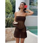 Damen Strandkleid im Häkel-Design R&B