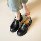 Damen elegante Loafers mit modischem Blockabsatz