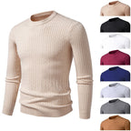 Herren modischer Strickpullover mit strukturiertem Zopfdesign R&B