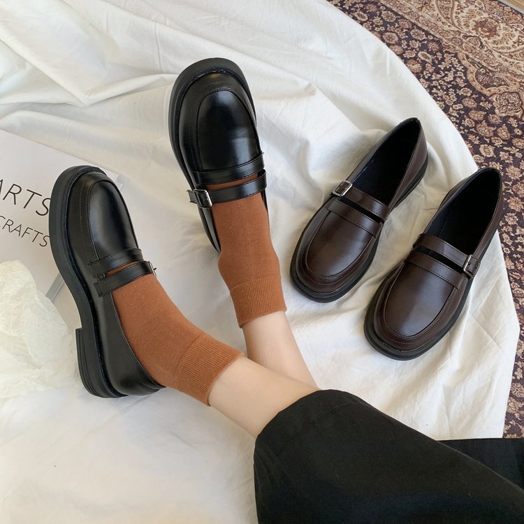 Damen elegante Mokassins mit modischem Schnallenakzent R&B