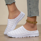 Damen nan atmungsaktiver Netz-Slipper mit Diamantstruktur-Obermaterial und gedämpfter Leichtsohle R&B