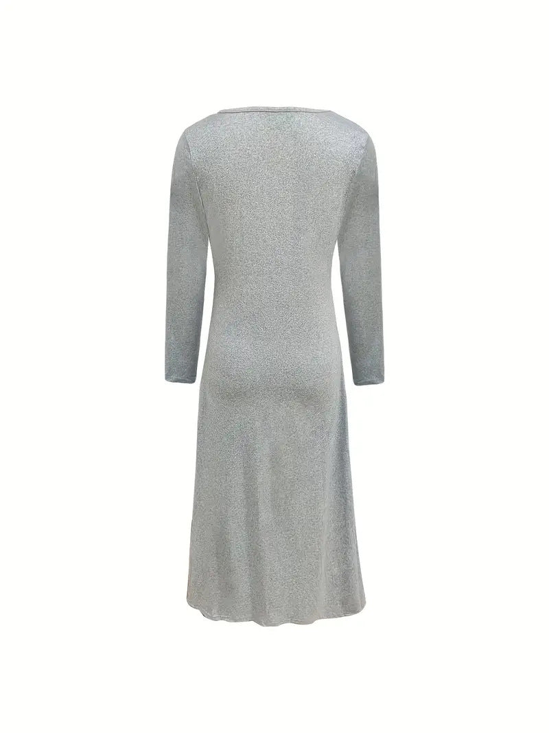 Damen Maxikleid mit floralem Design und elegantem Taillengürtel R&B