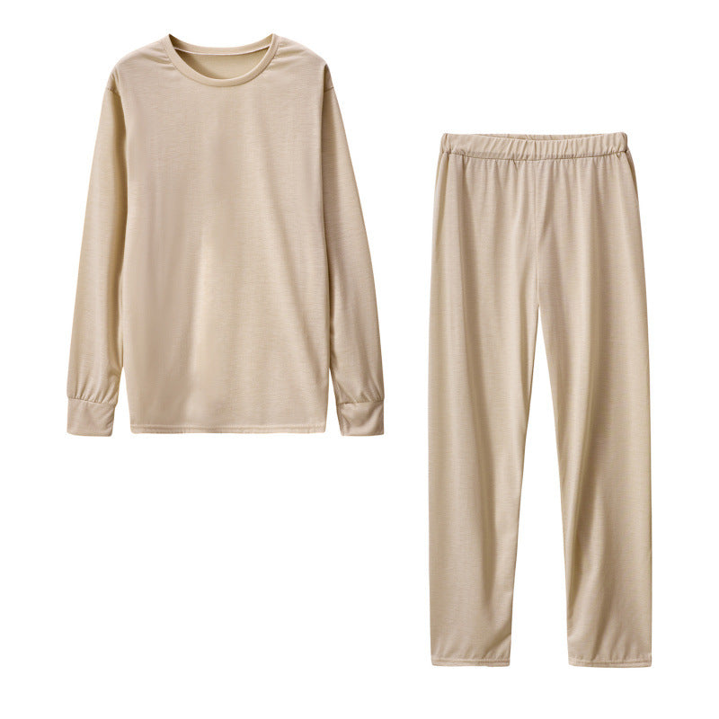 Damen Langarm Schlafanzug Set mit elastischen Hosen R&B