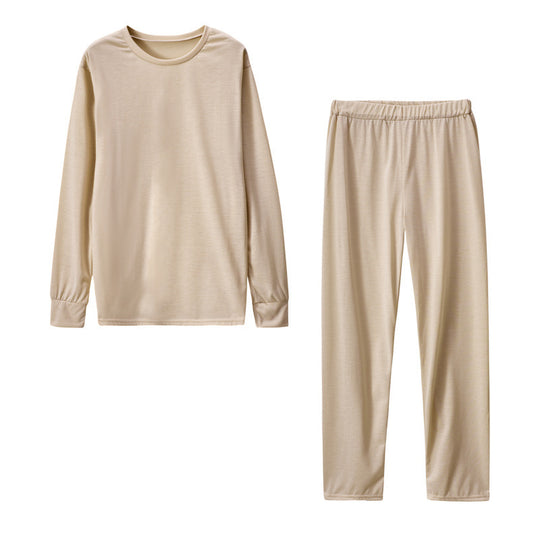 Damen Langarm Schlafanzug Set mit elastischen Hosen R&B