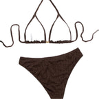 Damen Triangel-Bikini mit raffiniertem Strukturdesign und verstellbaren Trägern R&B