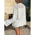 Damen Lässiges Oversized-Hemd mit Knopfdetail R&B