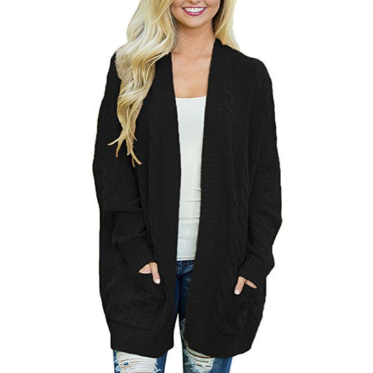 Damen Grobstrick Cardigan mit tiefen Taschen und eleganter Struktur R&B