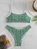 Damen Bikini-Set mit verträumtem geometrischem Muster R&B