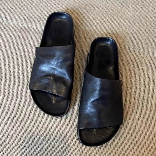 Damen Komfortable Slipper mit geschmeidiger Lederoberfläche und ergonomischem Fußbett R&B