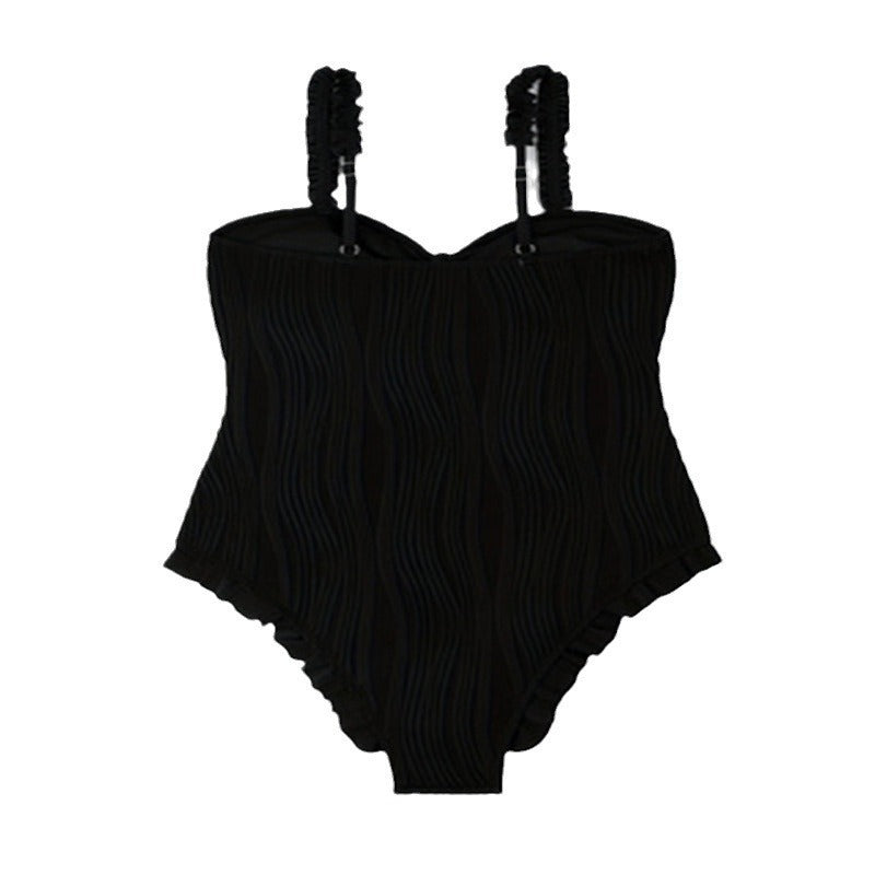Damen Einteiler Badeanzug mit raffiniertem Rüschendesign R&B