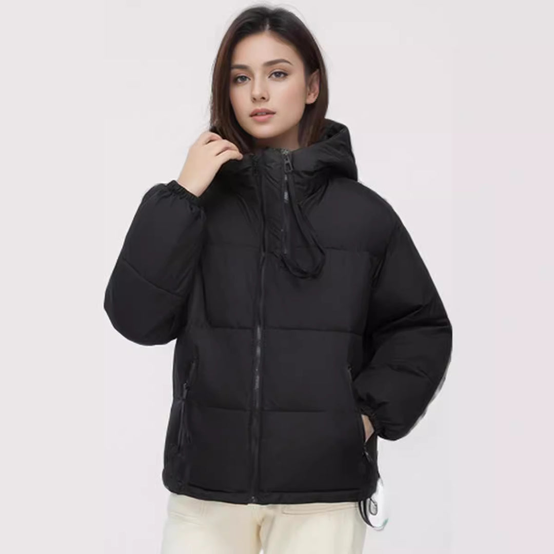 Damen wasserabweisende Winterjacke mit verstellbarer Kapuze und praktischen Taschen R&B