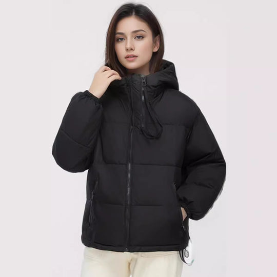 Damen wasserabweisende Winterjacke mit verstellbarer Kapuze und praktischen Taschen R&B