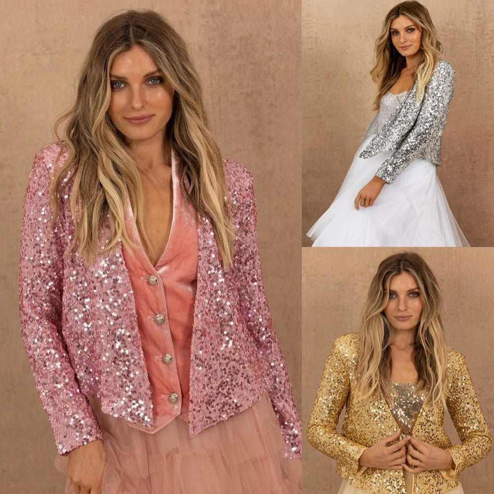 Damen Glitzernde Abendjacke R&B