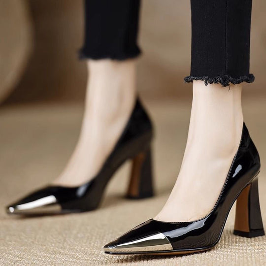 Damen Elegante Pumps mit moderner Metallspitze R&B