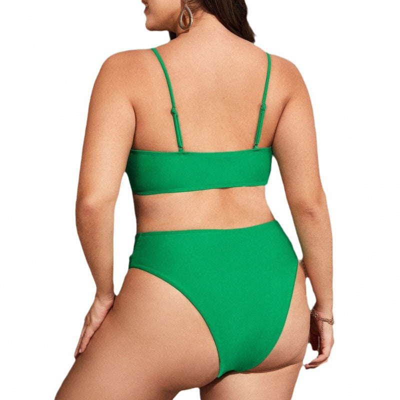 Damen Triangel-Bikini mit modischem Wickeldetail und figurformendem Design R&B