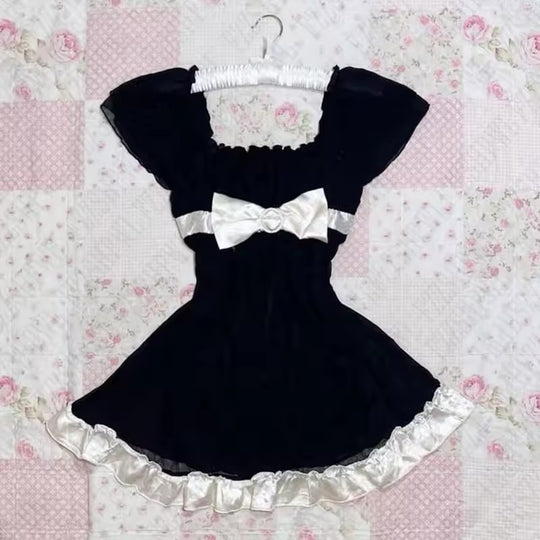 Damen Wickelkleid mit Rüschen und Karomuster R&B
