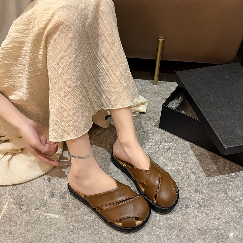 Damen Komfortable Metallische Slides R&B