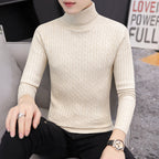 Herren Rollkragenpullover im stilvollen Rippstrickdesign