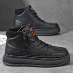 Damen Hohe Schnürstiefel mit seitlichem Reißverschluss und dämpfender Sohle R&B
