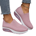 Damen Sportliche Slip-On Sneakers mit atmungsaktiver Strickoberfläche R&B