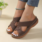 Damen ergonomische Clogs mit luftiger Perforation und bequemem Fußbett R&B