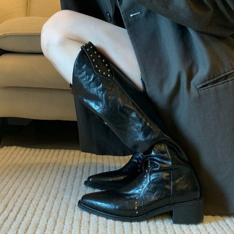Damen Cowboy-Stiefel mit dekorativen Nieten R&B