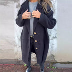 Damen Oversized Wollmantel mit eleganten Details R&B