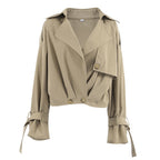 Damen modische Kurzjacke im minimalistischen Design mit lässigem Schnitt und praktischen Details R&B