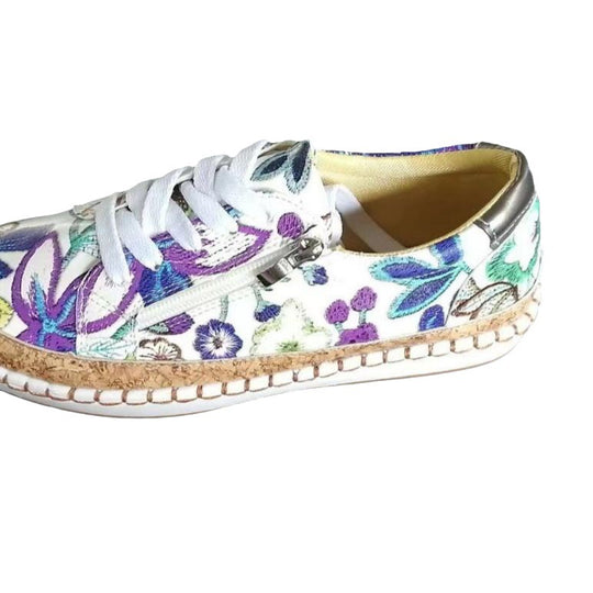 Damen modische Sneaker im kreativen Blumenmuster R&B