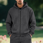 Kapuzenjacke Herren sportlich mit Reißverschluss und Taschen