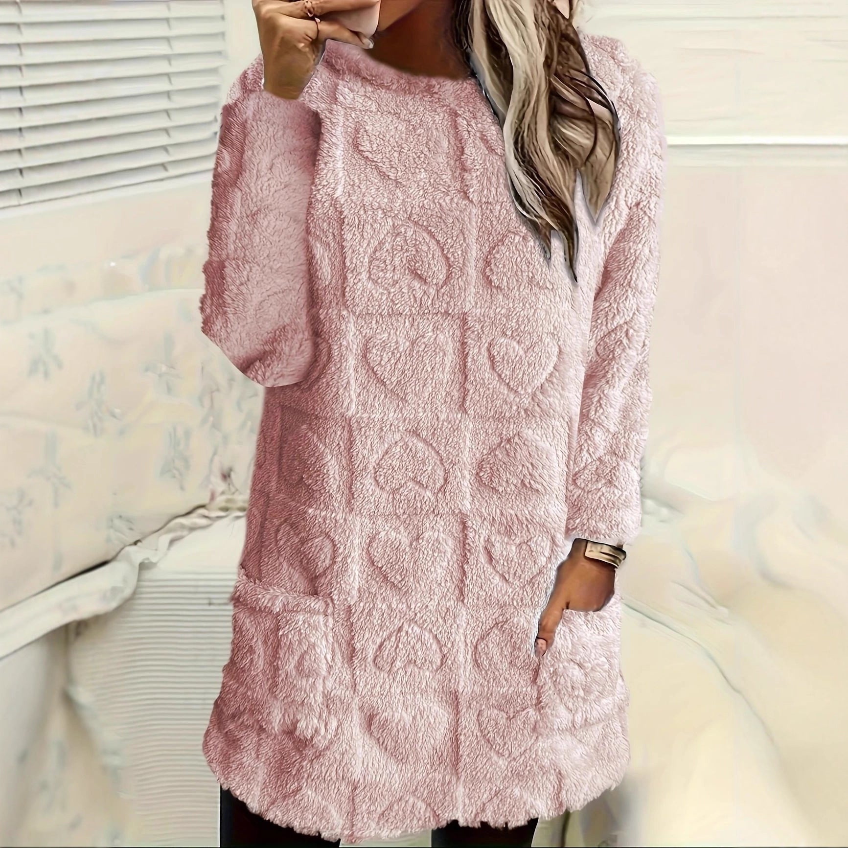 Damen Kuscheliges Sweatshirtkleid R&B